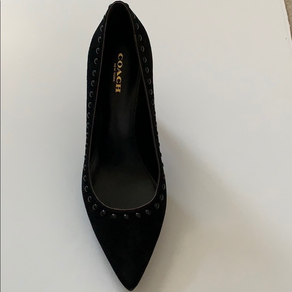 COACH Smith Rivets Suede Pumps - Picture 4 of 5